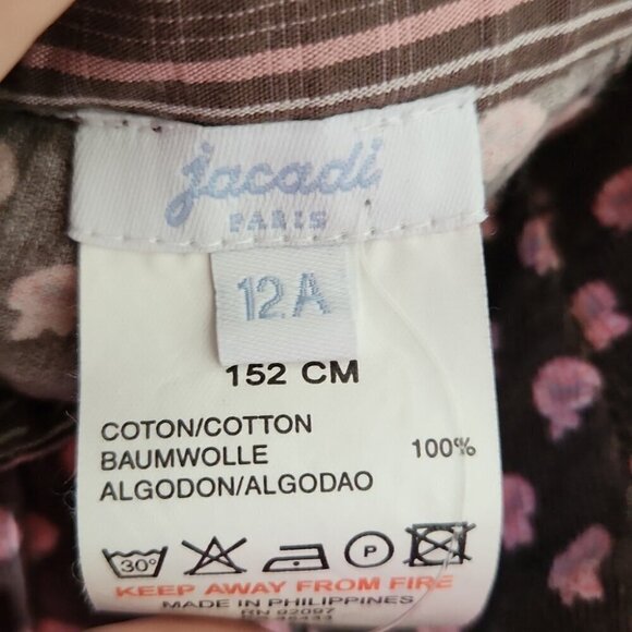 JACADI | Corduroy skirt jelly fish brown pink girls sz 12 - Picture 4 of 4